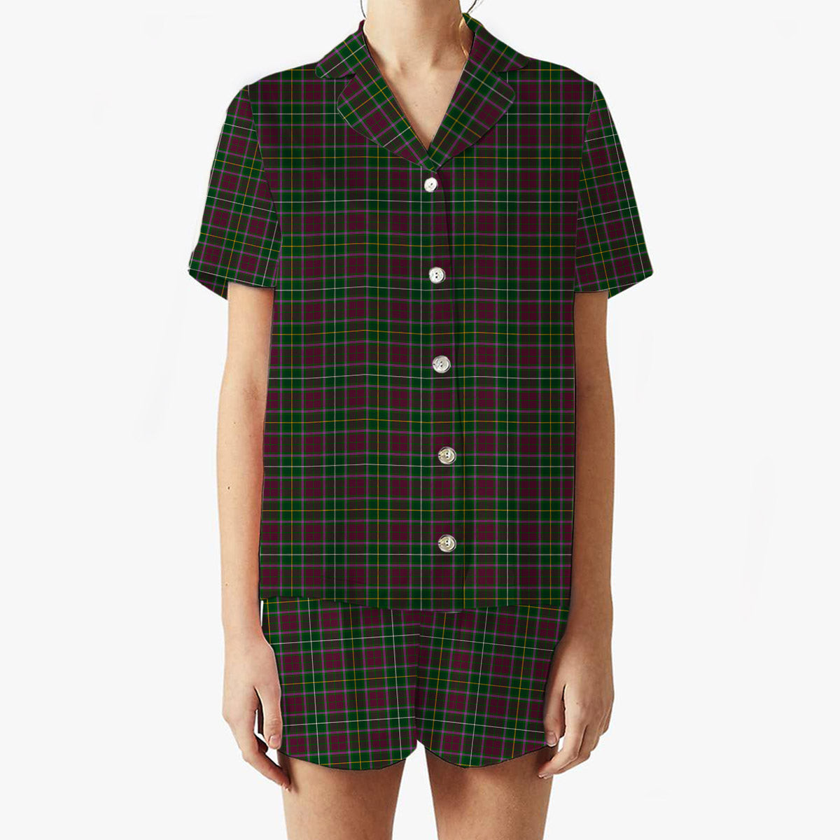 ScotsTee Shop Scottish Crosbie Women's Short Sleeve Short Set Tartan Pyjama Set