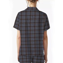 ScotsTee Shop Scottish Carnegie Check Modern Women's Short Sleeve Short Set Tartan Pyjama Set