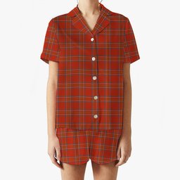 ScotsTee Shop Scottish Burnett of Leys Ancient Women's Short Sleeve Short Set Tartan Pyjama Set