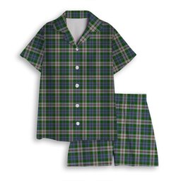 ScotsTee Shop Scottish Coulter Dress Women's Short Sleeve Short Set Tartan Pyjama Set