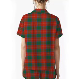 ScotsTee Shop Scottish Chisholm Ancient Women's Short Sleeve Short Set Tartan Pyjama Set