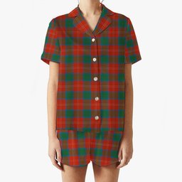 ScotsTee Shop Scottish Chisholm Ancient Women's Short Sleeve Short Set Tartan Pyjama Set