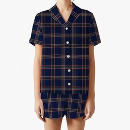 ScotsTee Shop Scottish Crichton Modern Women's Short Sleeve Short Set Tartan Pyjama Set
