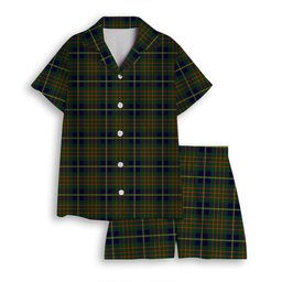 ScotsTee Shop Scottish Cameron of Lochiel Hunting Modern Women's Short Sleeve Short Set Tartan Pyjama Set