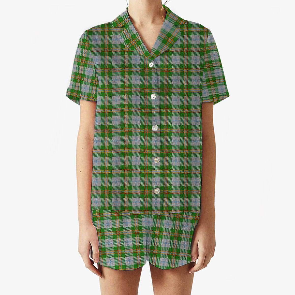 ScotsTee Shop Scottish Cooper Dress Dalgleish 2 Women's Short Sleeve Short Set Tartan Pyjama Set