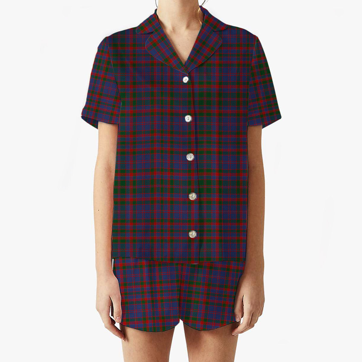 ScotsTee Shop Scottish Cumming 1810 Women's Short Sleeve Short Set Tartan Pyjama Set