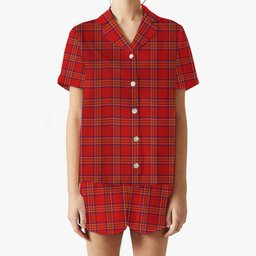 ScotsTee Shop Scottish Burnett of Leys Modern Women's Short Sleeve Short Set Tartan Pyjama Set