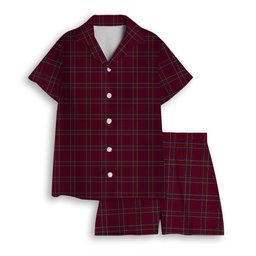 ScotsTee Shop Scottish Burnett of Leys Hunting Women's Short Sleeve Short Set Tartan Pyjama Set