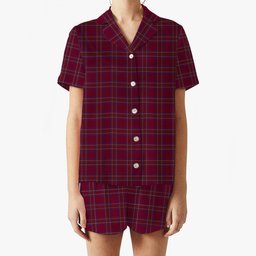 ScotsTee Shop Scottish Burnett of Leys Hunting Women's Short Sleeve Short Set Tartan Pyjama Set