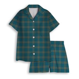 ScotsTee Shop Scottish Crichton Ancient Women's Short Sleeve Short Set Tartan Pyjama Set