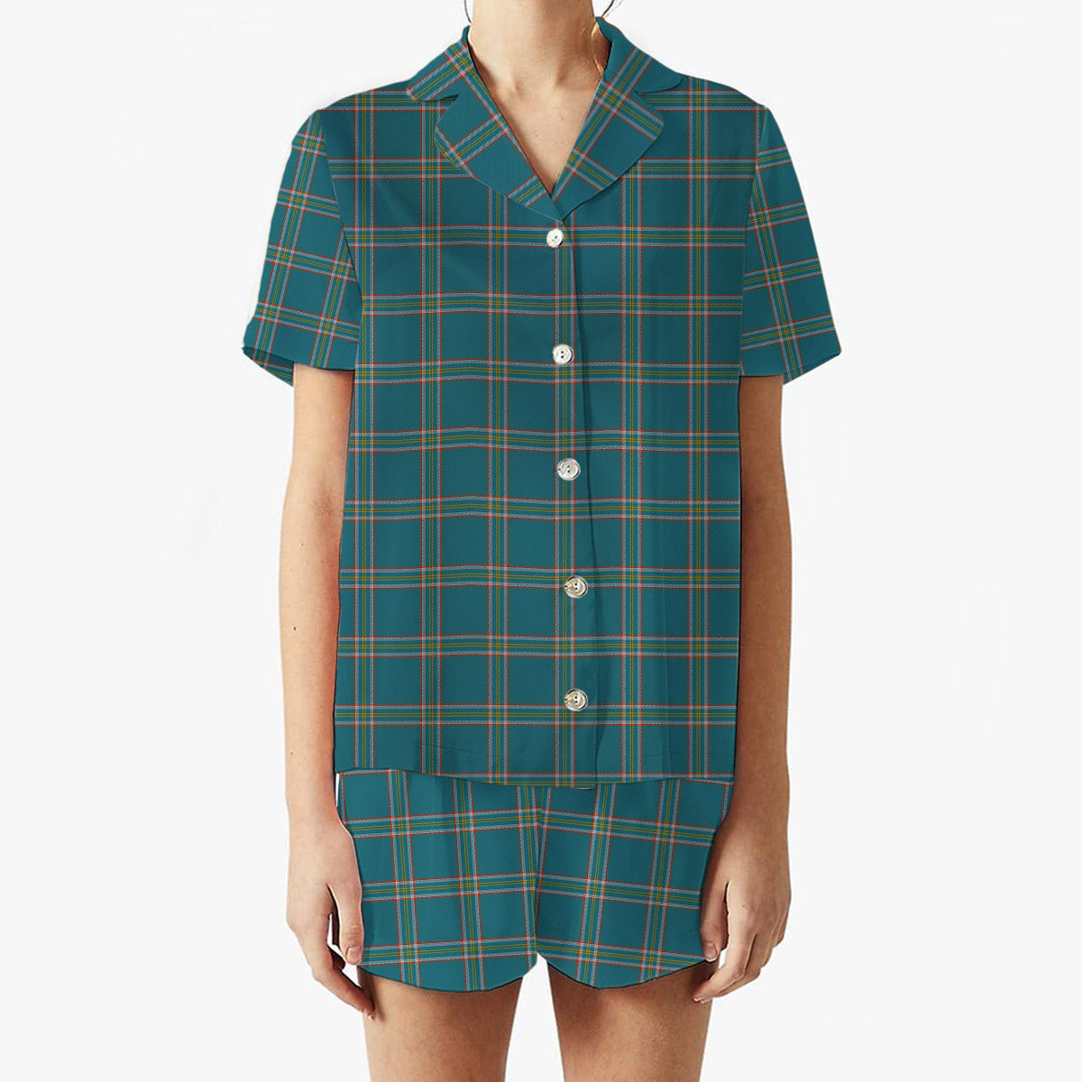 ScotsTee Shop Scottish Crichton Ancient Women's Short Sleeve Short Set Tartan Pyjama Set