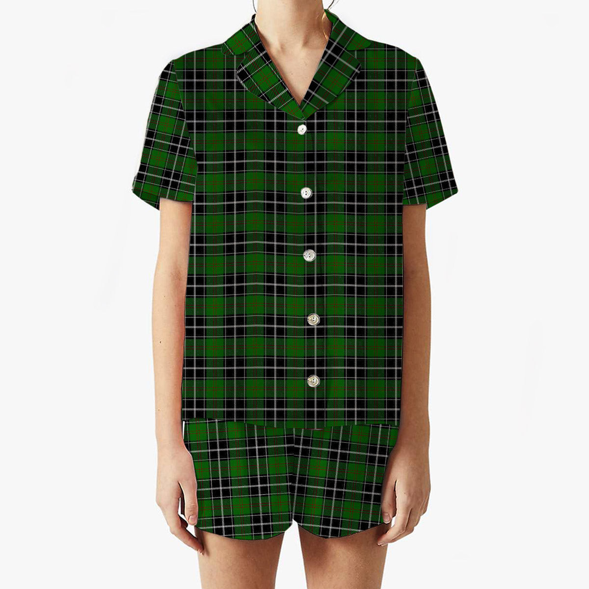 ScotsTee Shop Scottish Cleghorn Women's Short Sleeve Short Set Tartan Pyjama Set