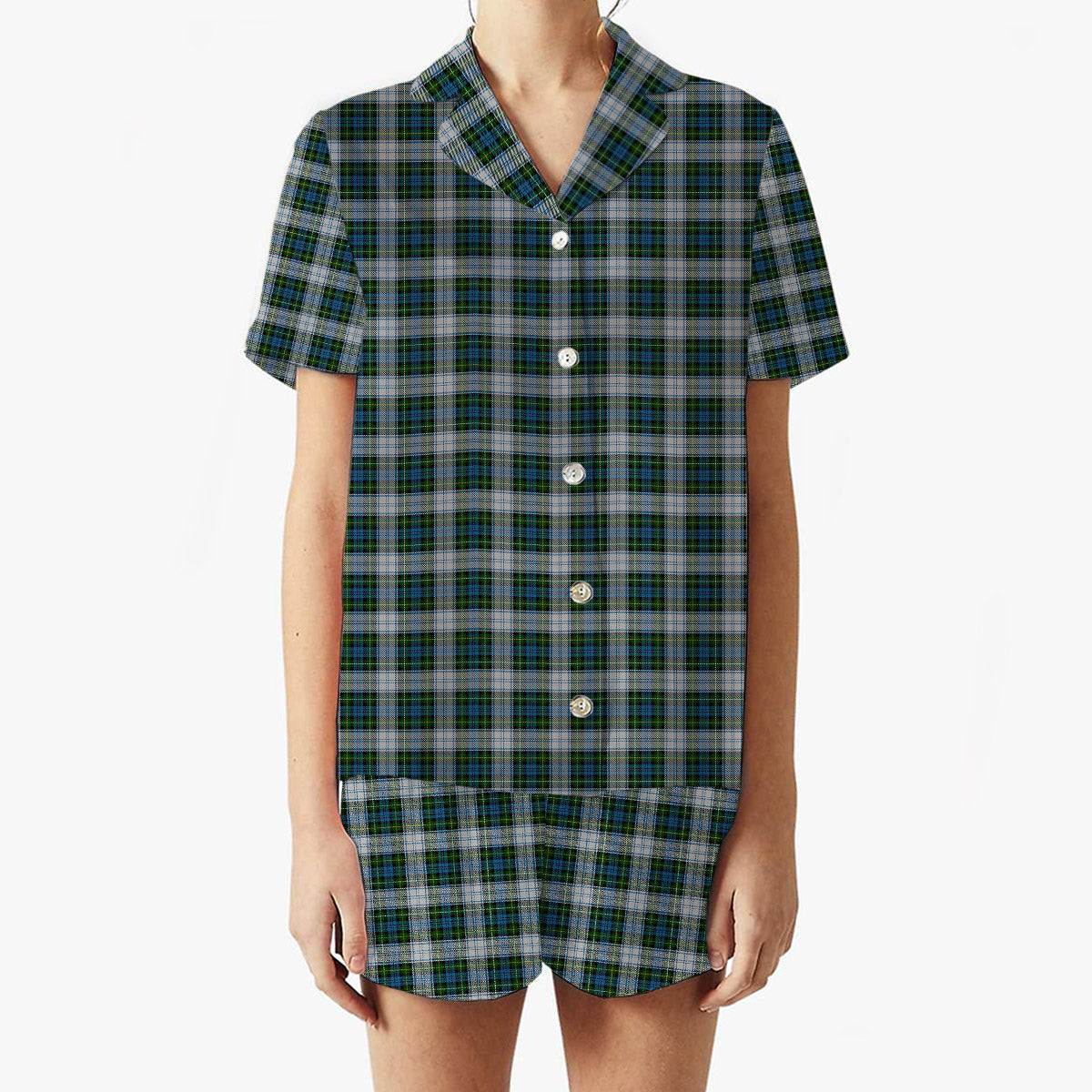 ScotsTee Shop Scottish Campbell Dress 1 Women's Short Sleeve Short Set Tartan Pyjama Set