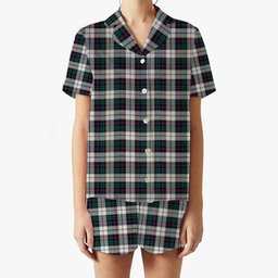 ScotsTee Shop Scottish Campbell of Cawdor Dress Modern Women's Short Sleeve Short Set Tartan Pyjama Set