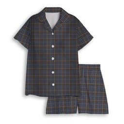 ScotsTee Shop Scottish Carnegie Check Ancient Women's Short Sleeve Short Set Tartan Pyjama Set