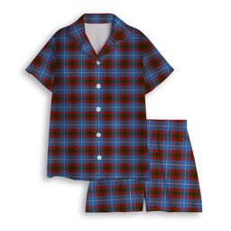 ScotsTee Shop Scottish Crichton Women's Short Sleeve Short Set Tartan Pyjama Set