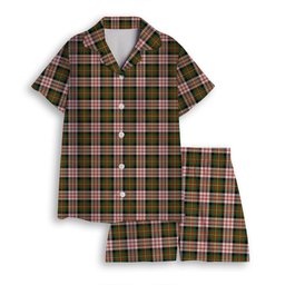 ScotsTee Shop Scottish Carnegie Dress Ancient Women's Short Sleeve Short Set Tartan Pyjama Set