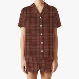 ScotsTee Shop Scottish Cumming Hunting Weathered Women's Short Sleeve Short Set Tartan Pyjama Set