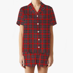 ScotsTee Shop Scottish Drummond of Perth Modern Women's Short Sleeve Short Set Tartan Pyjama Set