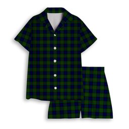 ScotsTee Shop Scottish Dundas Modern Women's Short Sleeve Short Set Tartan Pyjama Set