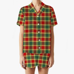 ScotsTee Shop Scottish Gibbs Modern Women's Short Sleeve Short Set Tartan Pyjama Set
