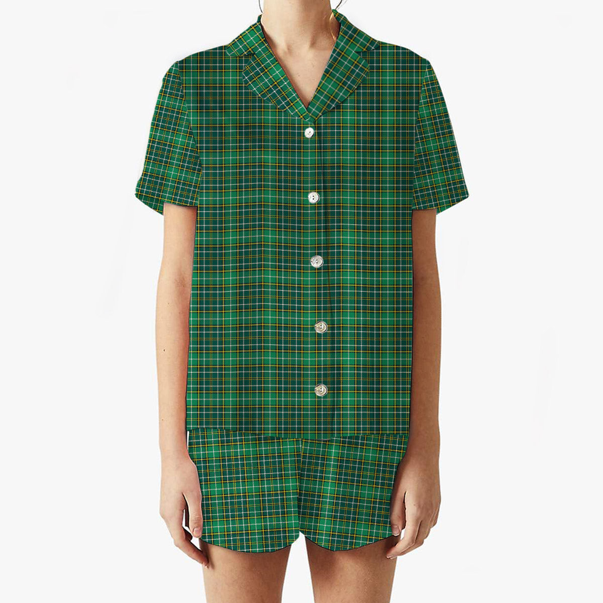 ScotsTee Shop Scottish Forrester Hunting Modern Women's Short Sleeve Short Set Tartan Pyjama Set