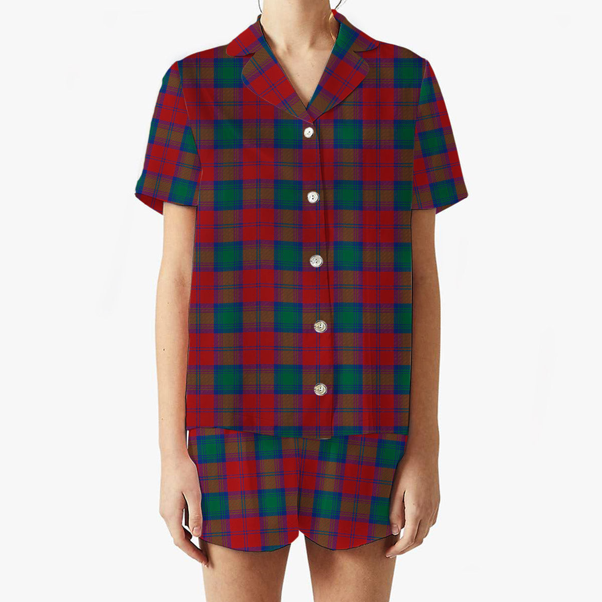 ScotsTee Shop Scottish Fotheringham Women's Short Sleeve Short Set Tartan Pyjama Set