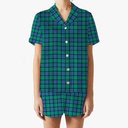 ScotsTee Shop Scottish Flower Of Scotland SC Women's Short Sleeve Short Set Tartan Pyjama Set