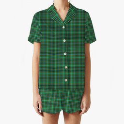 ScotsTee Shop Scottish Foster Hunting Modern Women's Short Sleeve Short Set Tartan Pyjama Set