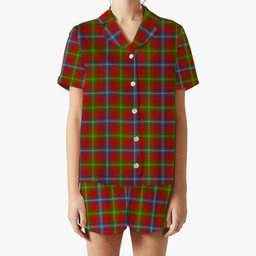 ScotsTee Shop Scottish Foster Modern Women's Short Sleeve Short Set Tartan Pyjama Set