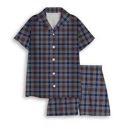ScotsTee Shop Scottish Gayre Hunting Modern Women's Short Sleeve Short Set Tartan Pyjama Set