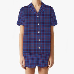 ScotsTee Shop Scottish Elliot Modern Women's Short Sleeve Short Set Tartan Pyjama Set