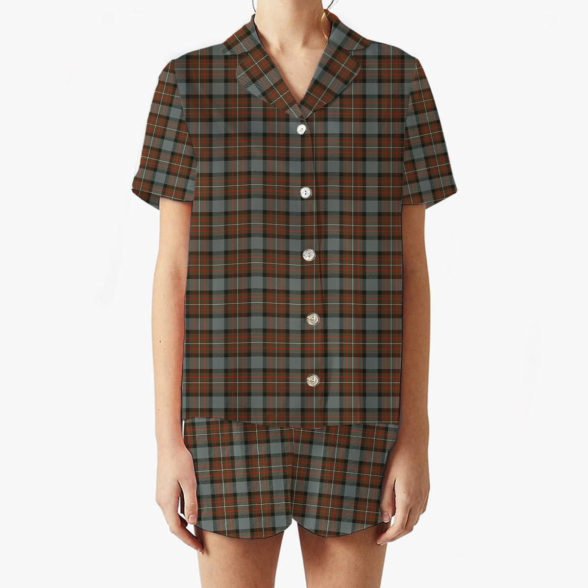 ScotsTee Shop Scottish Fergusson Weathered Women's Short Sleeve Short Set Tartan Pyjama Set