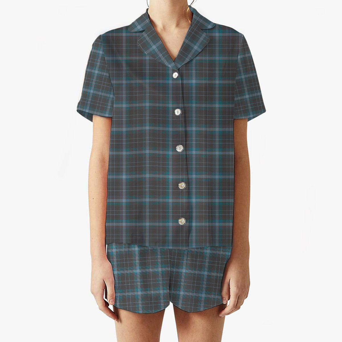 ScotsTee Shop Scottish Essence of Harris Women's Short Sleeve Short Set Tartan Pyjama Set