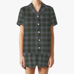 ScotsTee Shop Scottish Douglas Green Ancient Women's Short Sleeve Short Set Tartan Pyjama Set