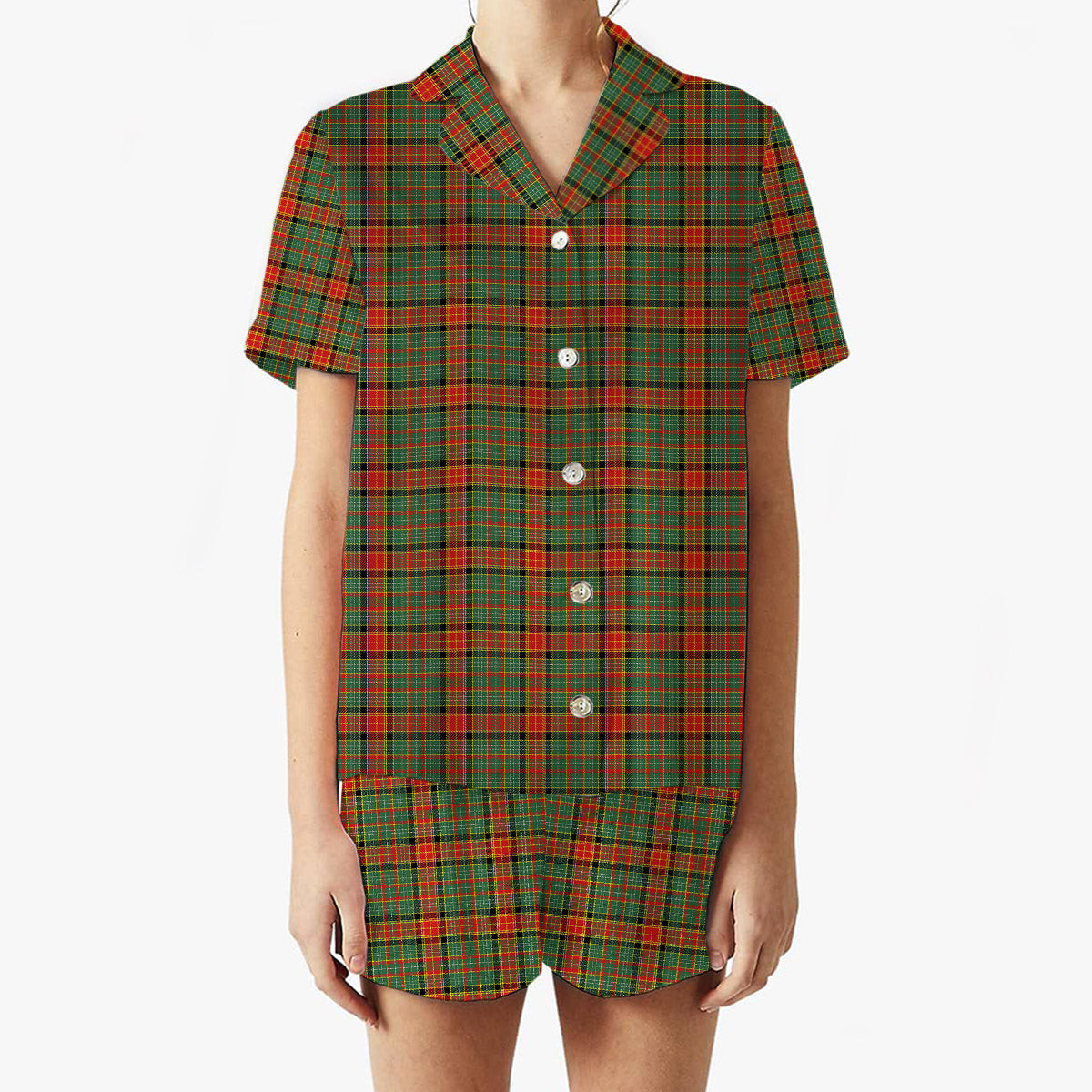 ScotsTee Shop Scottish Dalrymple of Castleton #2 Modern Women's Short Sleeve Short Set Tartan Pyjama Set