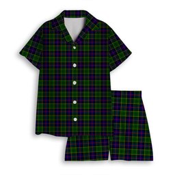 ScotsTee Shop Scottish Forsyth Modern Women's Short Sleeve Short Set Tartan Pyjama Set