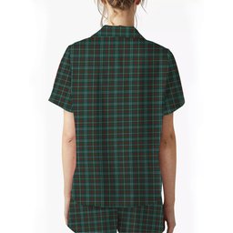 ScotsTee Shop Scottish Dundee Green Women's Short Sleeve Short Set Tartan Pyjama Set
