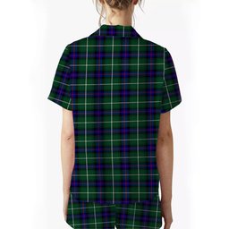 ScotsTee Shop Scottish Donald of the Isles Hunting Modern Women's Short Sleeve Short Set Tartan Pyjama Set
