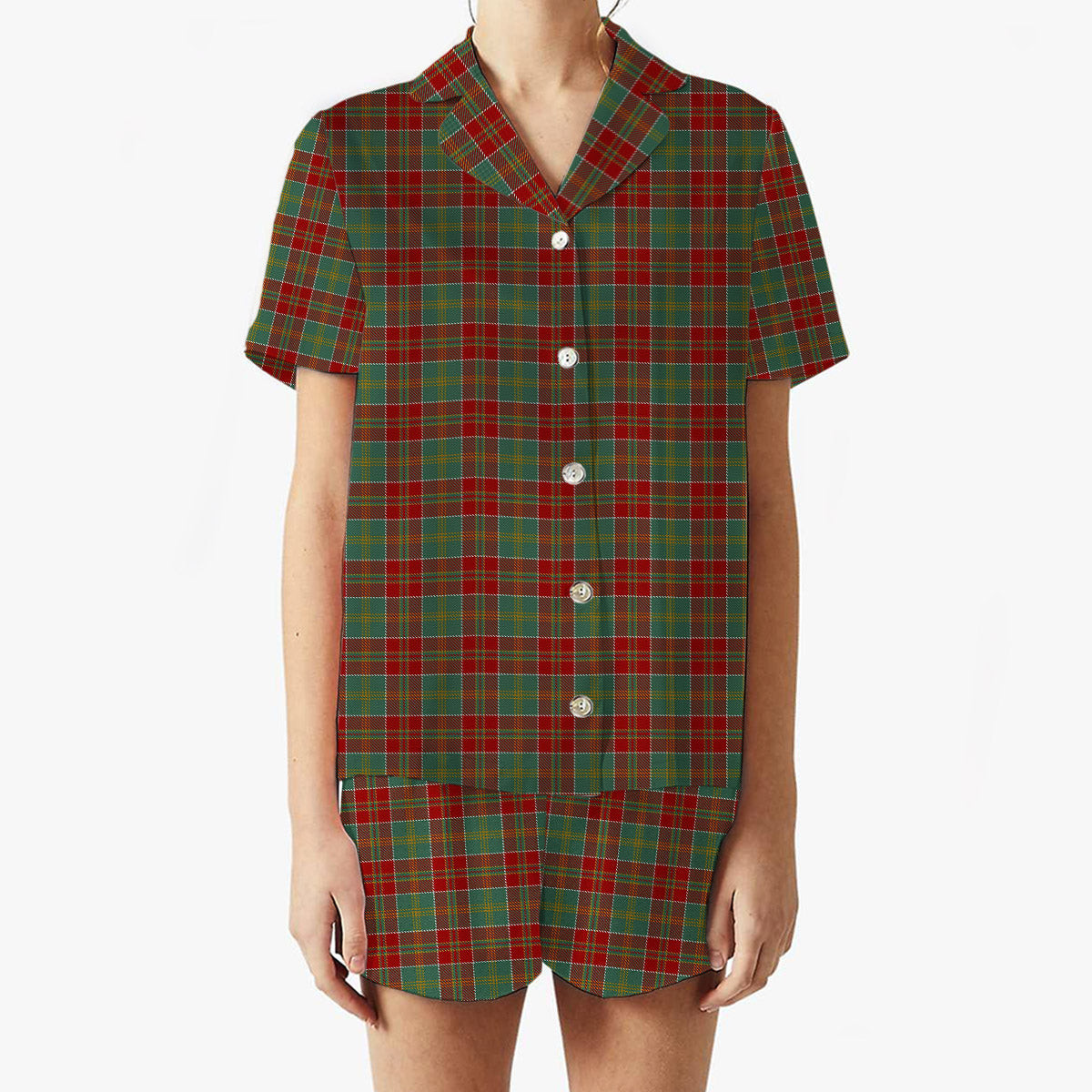 ScotsTee Shop Scottish Donald of Kingsburgh Women's Short Sleeve Short Set Tartan Pyjama Set
