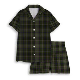ScotsTee Shop Scottish Davidson Tulloch Dress Women's Short Sleeve Short Set Tartan Pyjama Set
