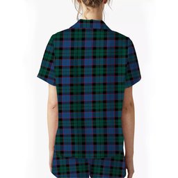 ScotsTee Shop Scottish Fergusson of Balquhidder Modern Women's Short Sleeve Short Set Tartan Pyjama Set