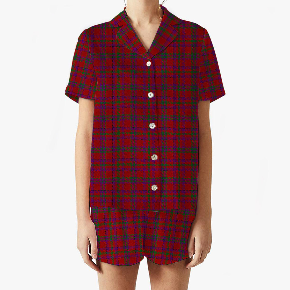 ScotsTee Shop Scottish Fiddes 3 Women's Short Sleeve Short Set Tartan Pyjama Set