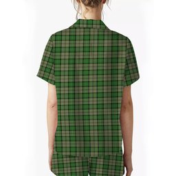 ScotsTee Shop Scottish Dunbar Hunting Ancient Women's Short Sleeve Short Set Tartan Pyjama Set