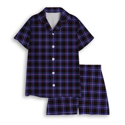 ScotsTee Shop Scottish Dunlop Modern Women's Short Sleeve Short Set Tartan Pyjama Set
