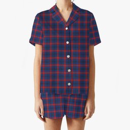ScotsTee Shop Scottish Dundee University Women's Short Sleeve Short Set Tartan Pyjama Set