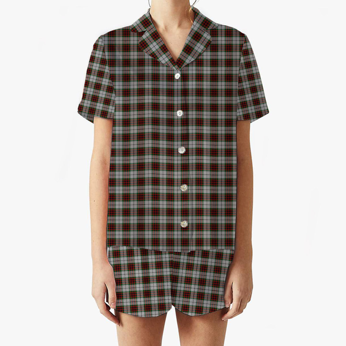 ScotsTee Shop Scottish Fraser Dress Women's Short Sleeve Short Set Tartan Pyjama Set