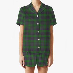 ScotsTee Shop Scottish Elphinstone Ancient Women's Short Sleeve Short Set Tartan Pyjama Set
