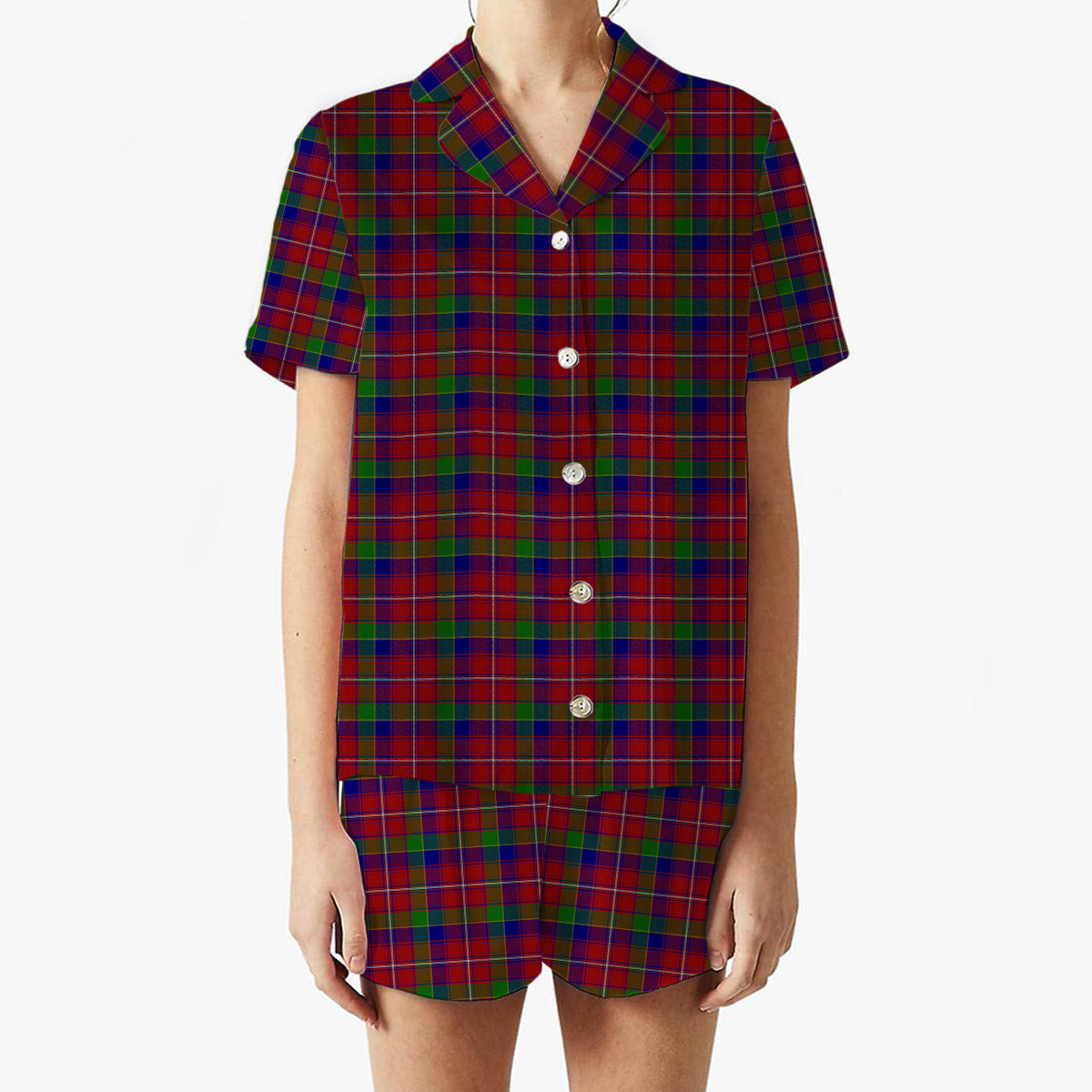 ScotsTee Shop Scottish Fitzgerald Dress Women's Short Sleeve Short Set Tartan Pyjama Set