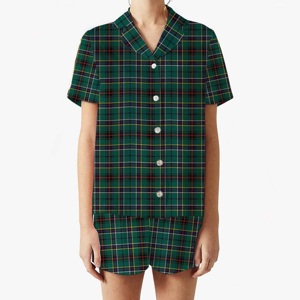 ScotsTee Shop Scottish Duncan of Sketraw Modern Women's Short Sleeve Short Set Tartan Pyjama Set